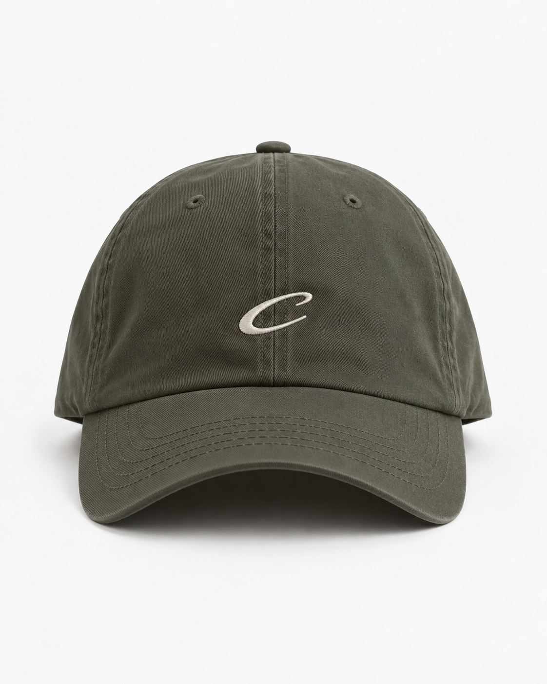 Calcuera Icon Cap in khaki with embroidered cream C emblem